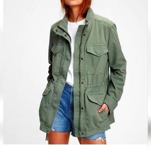 Army green cinch jacket